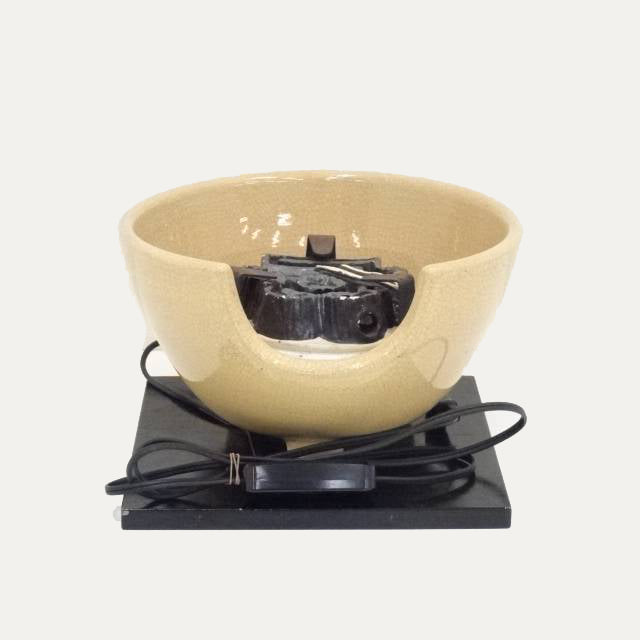 野々田商店 風炉型電熱器 中古品 アイボリー
