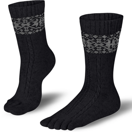 Merino Cashmere Snowflakes toe socks
