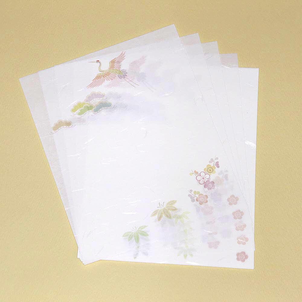 Tsuru Crane, Rice Paper for Tea Ceremony l 懐紙 伊予和紙 鶴