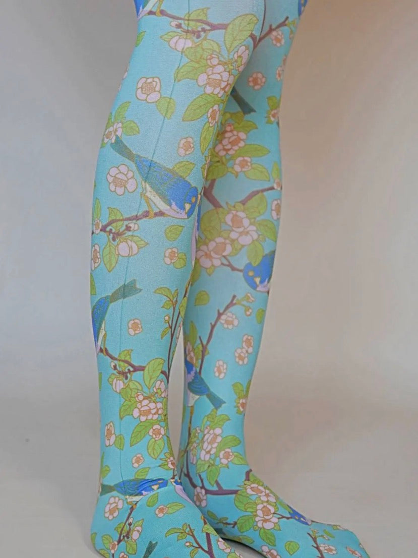 Plum and Bird Tights