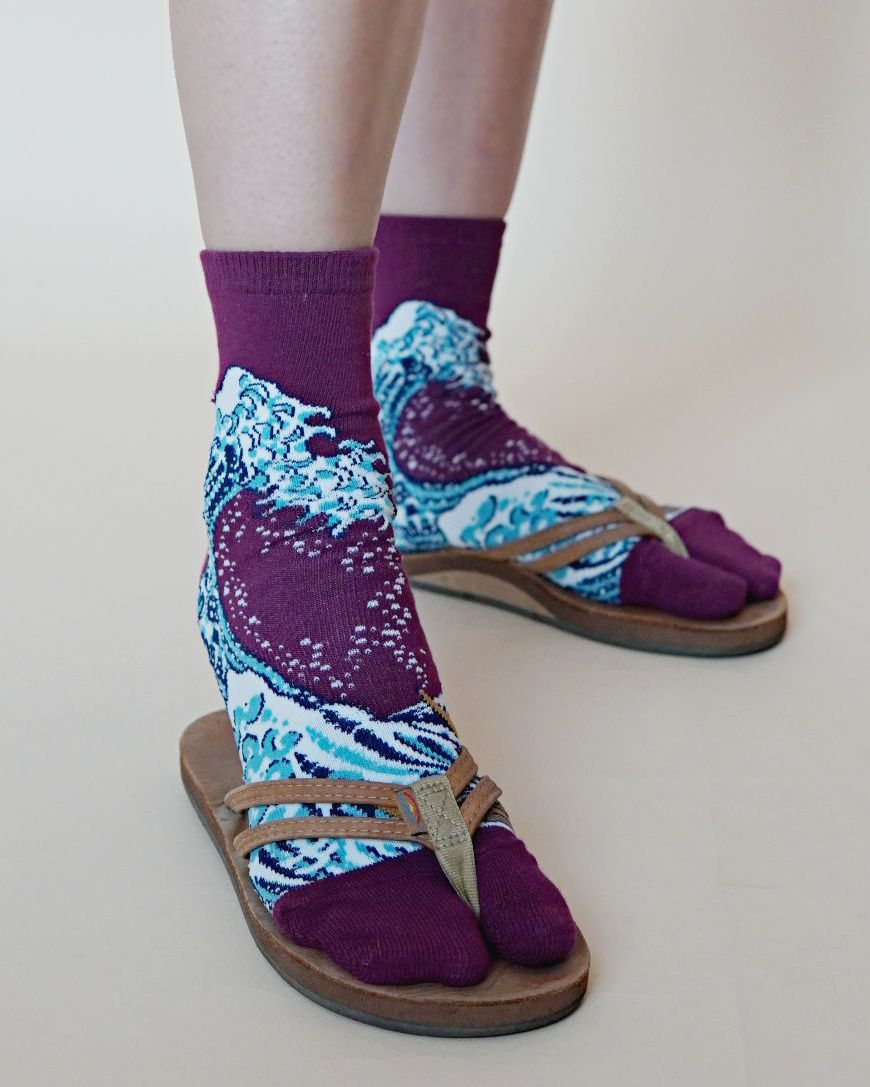 Hokusai The Great Wave Tabi Socks