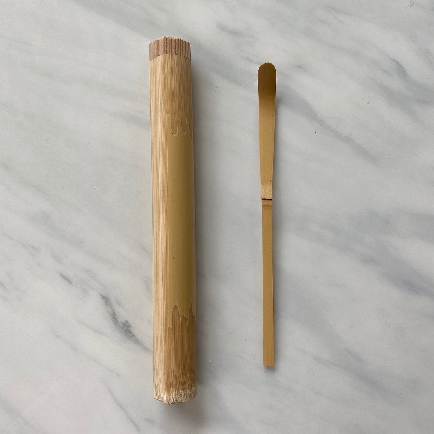 White Bamboo Matcha Scoop & Case