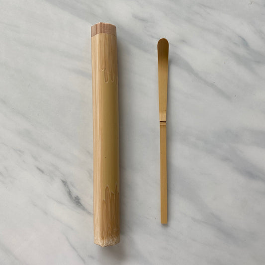 White Bamboo Matcha Scoop & Case