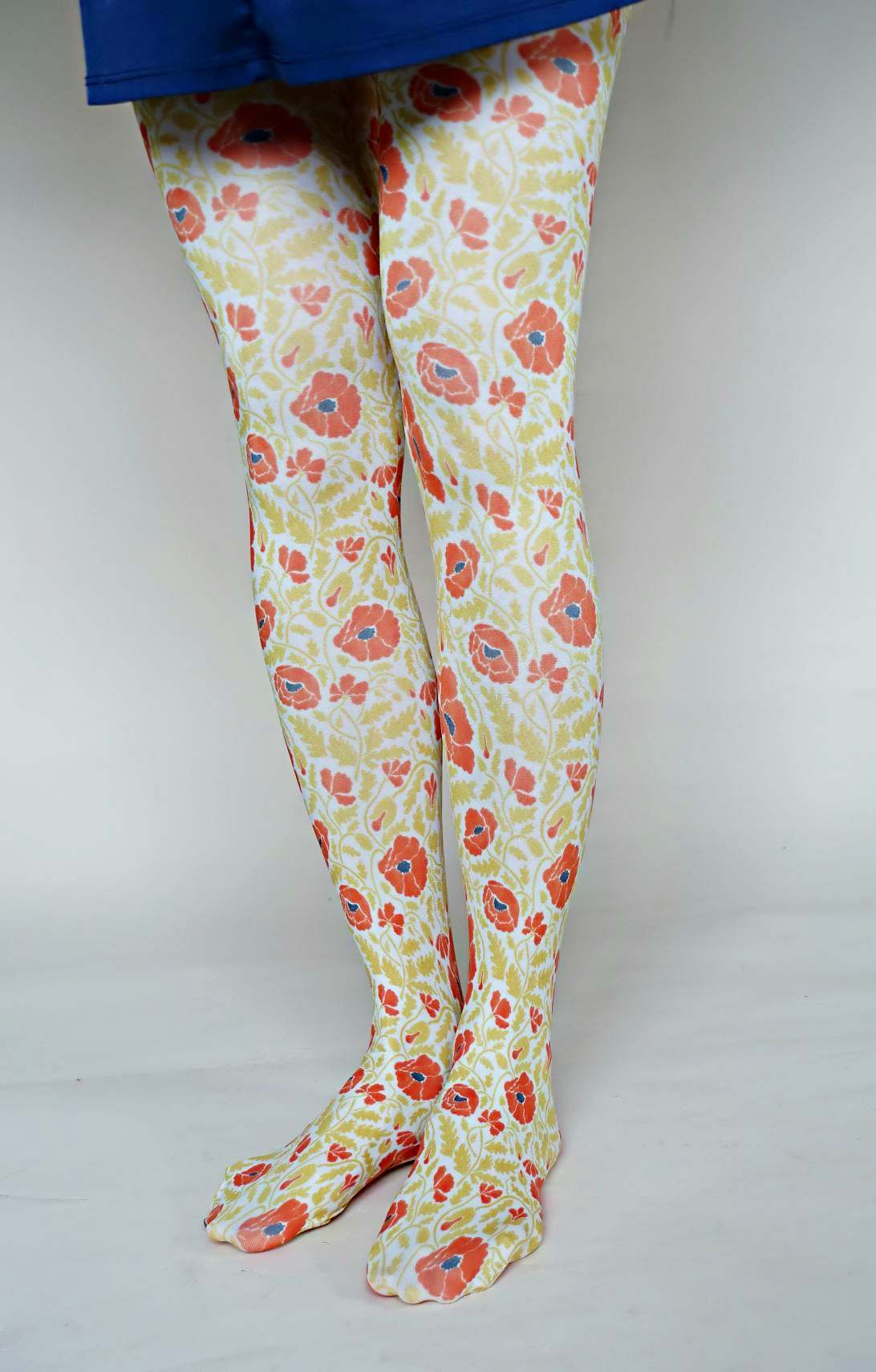 Mediterranean style Poppies Tights