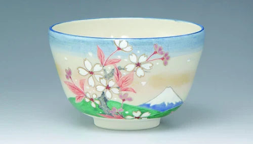 Sakura and Mount Fuji Matcha Bowl