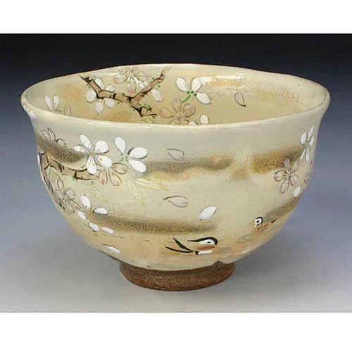 Sakura Matcha Tea Bowl Kyo Ware Kiyomizu Ware l 桜 抹茶碗 京焼・清水焼 日本製　Kyo-yaki Kiyomizu-yaki