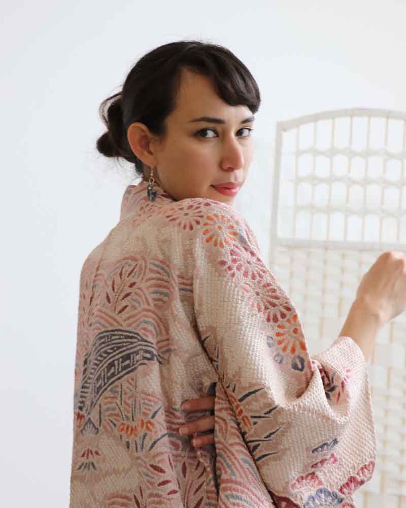 Over the rainbow Shibori Kimono Jacket