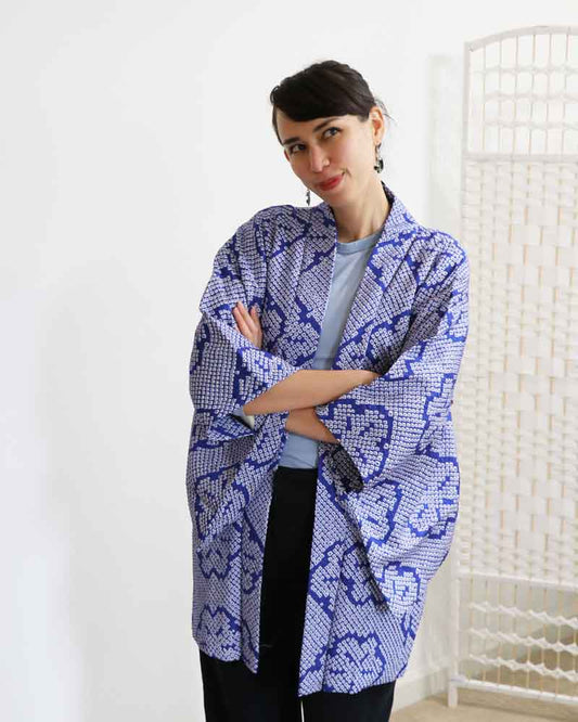 Night Blue Haori Kimono Jacket