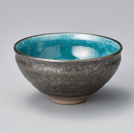 Takase Turquoise Blue Summer Matcha Tea Bowl 高瀬トルコ夏茶碗 抹茶碗 美濃焼 日本製