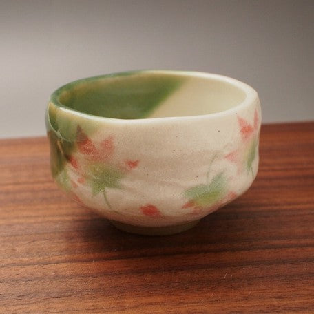 Maple Tree Matcha Tea Bowl (Small Size) l もみじ 抹茶碗 美濃焼 日本製