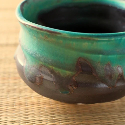 Turkish Blue Matcha Tea Bowl  トルコ青流し 抹茶碗 美濃焼 日本製