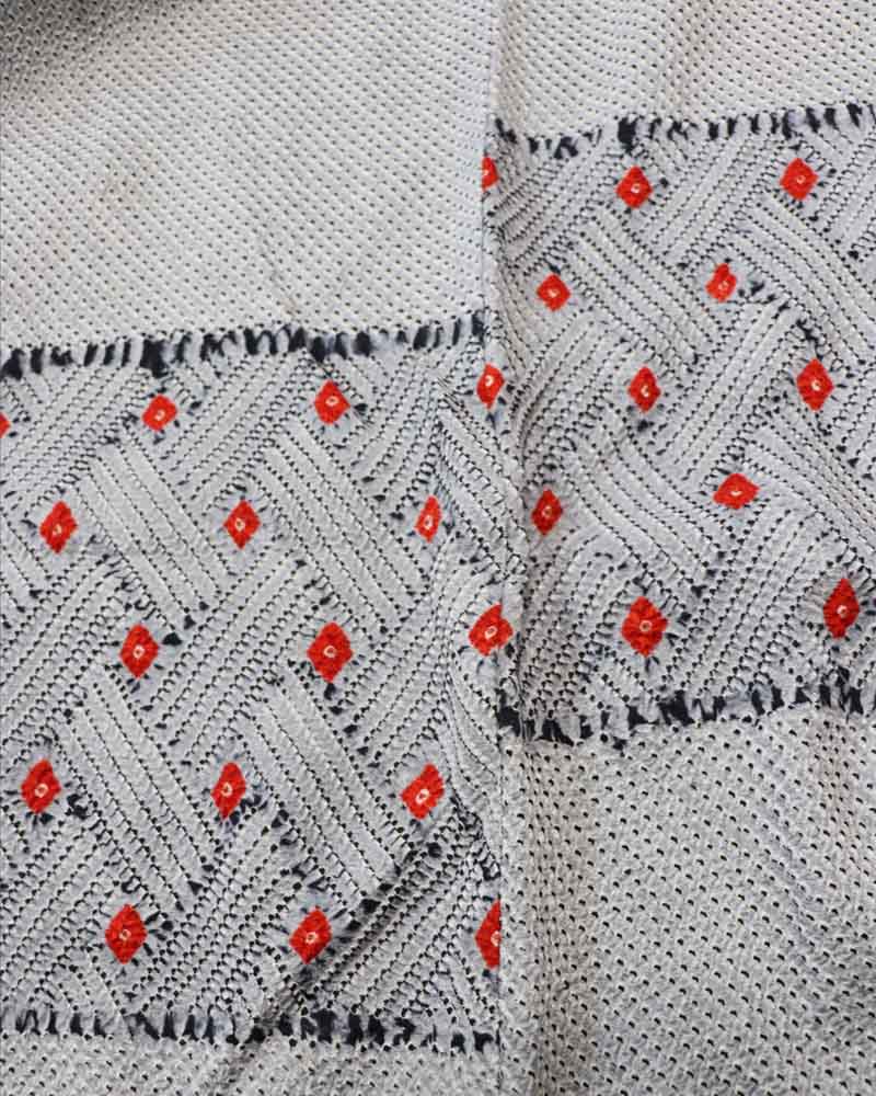 A close up photo of the kimono’s pattern.