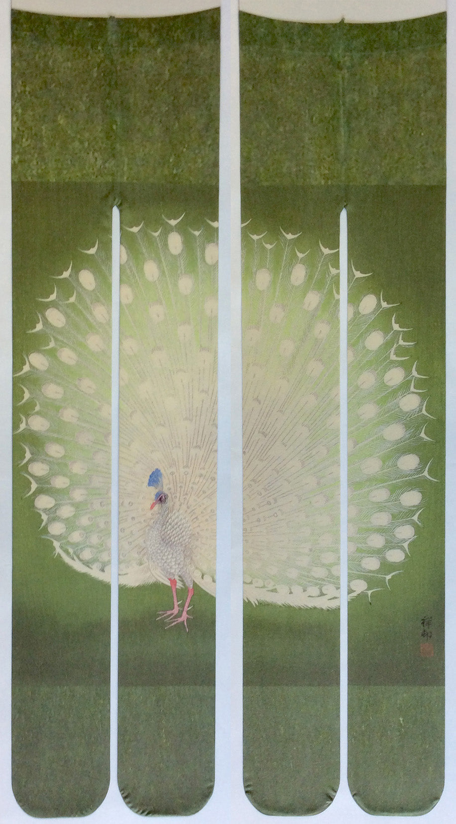 Peacock By Koson Ohara Printed Art Tights