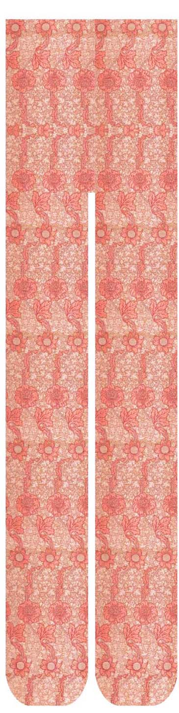 Kennet (Rose) BY William Morris Printed Art Tights