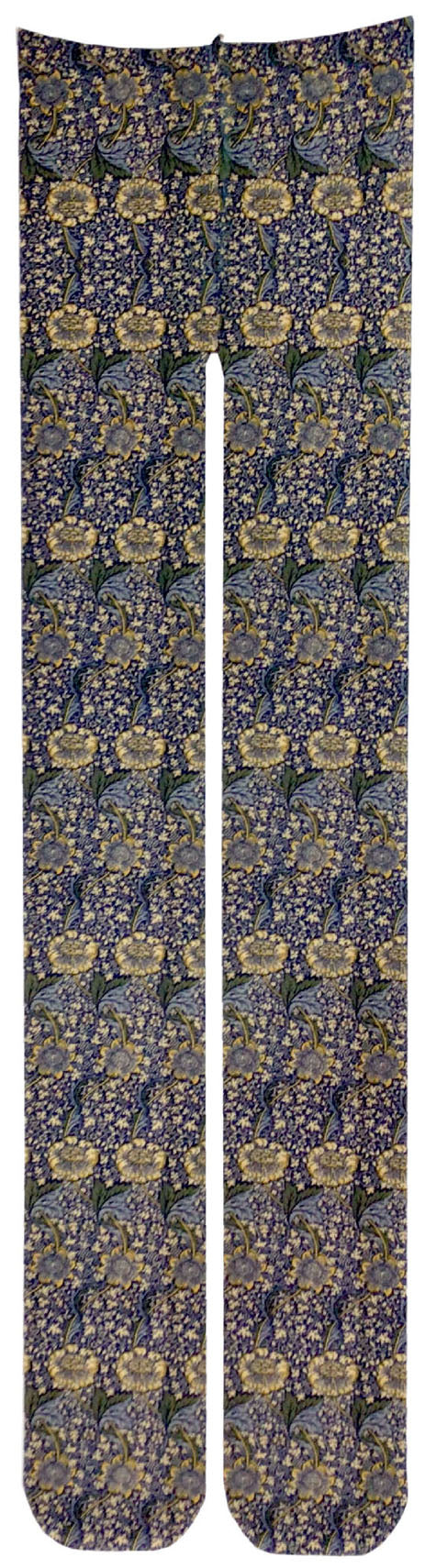 Kennet (Navy) BY William Morris Printed Art Tights