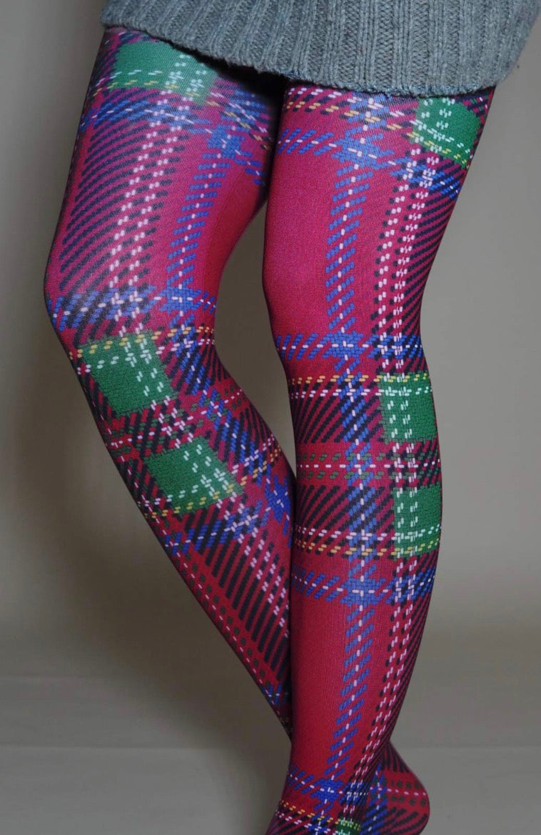 Pop Plaid Tights
