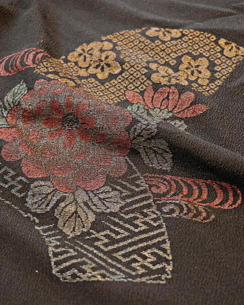 Chrysanthemum Sonata Black Haori Kimono Jacket