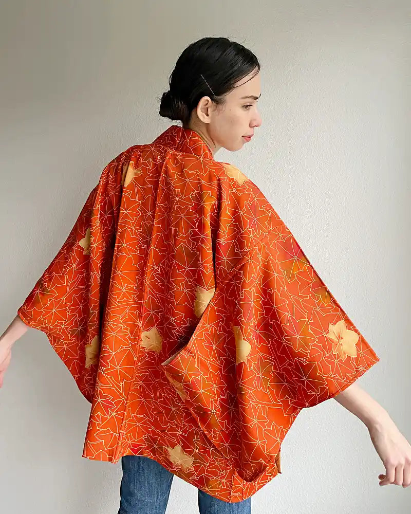 Showing the Kimono jacket.