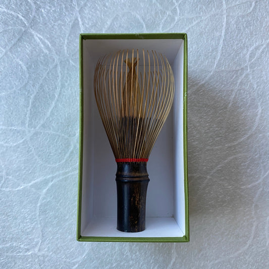 Black Bamboo Whisk with Red thread