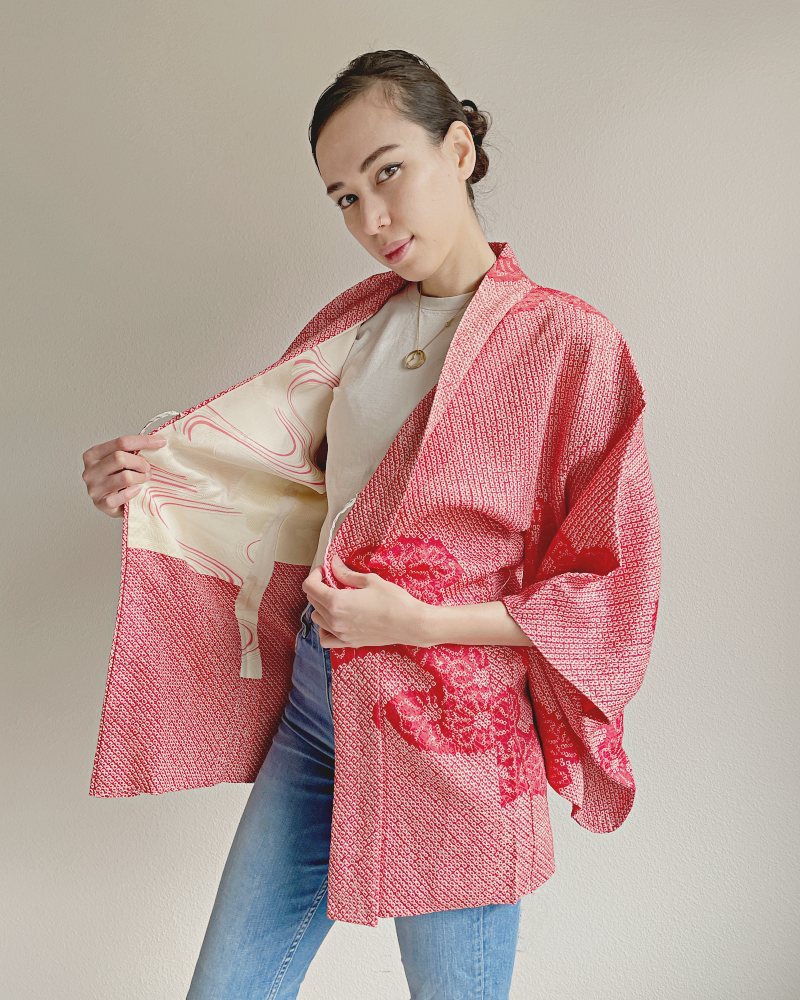 Sunday Vibes Shibori Haori Kimono Jacket