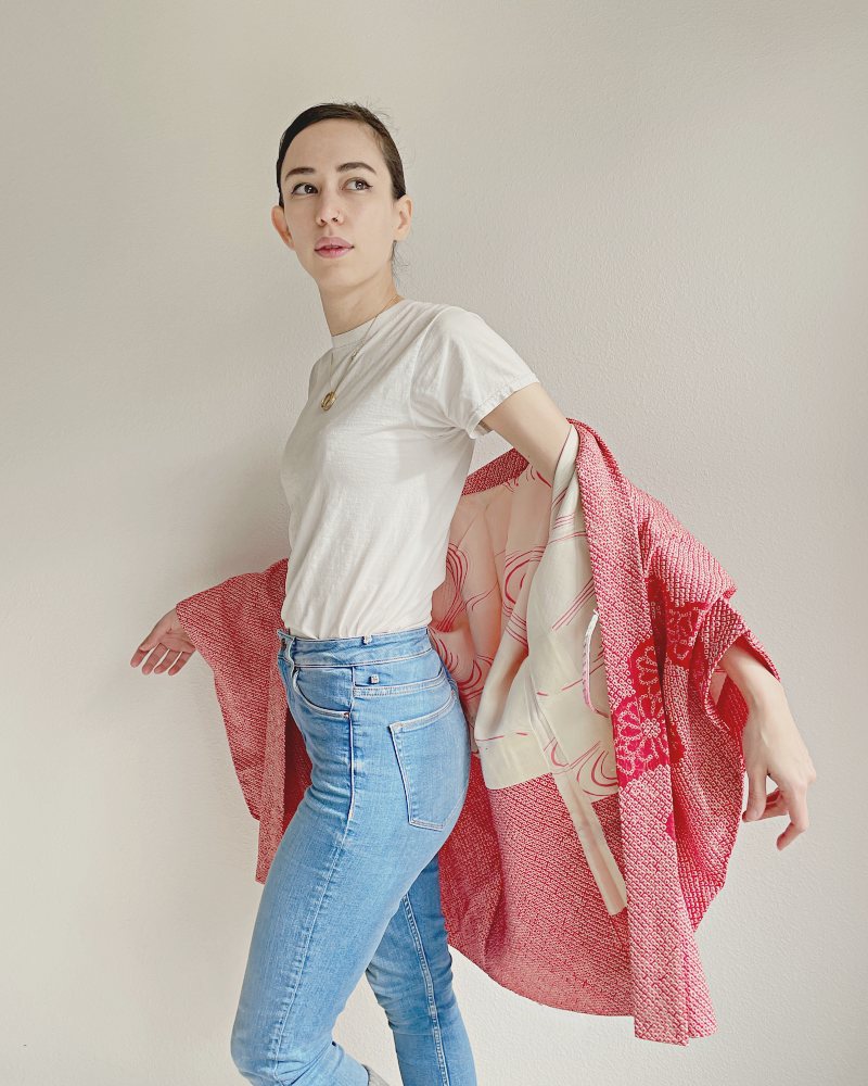 Sunday Vibes Shibori Haori Kimono Jacket