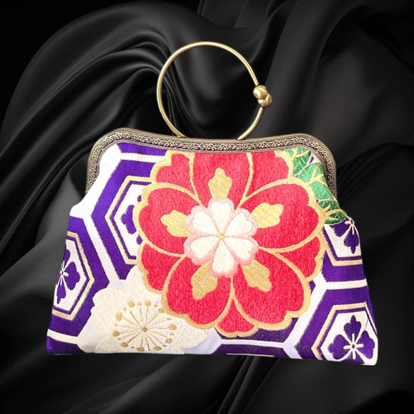 Repurposed Kimono Floral Bag