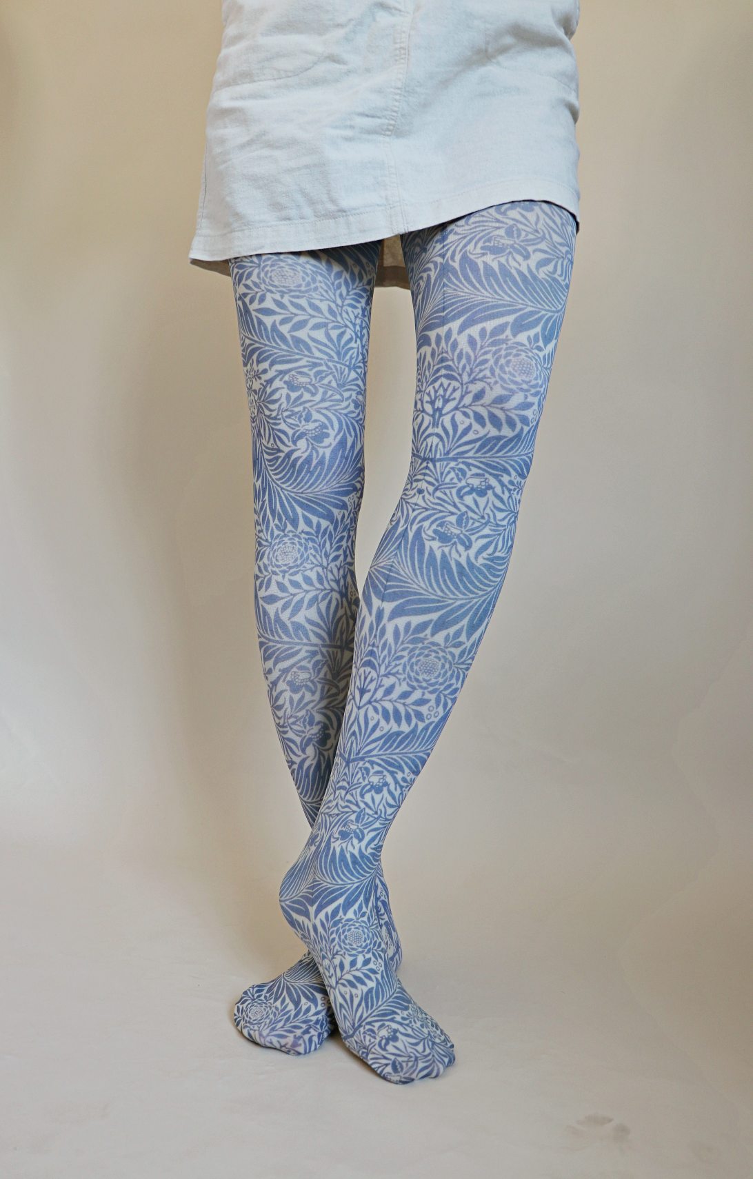 LARKSPUR NAVY by WILLIAM MORRIS Printed Art Tights