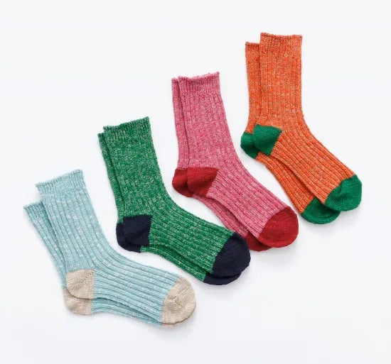 Linen Silk Crew Socks