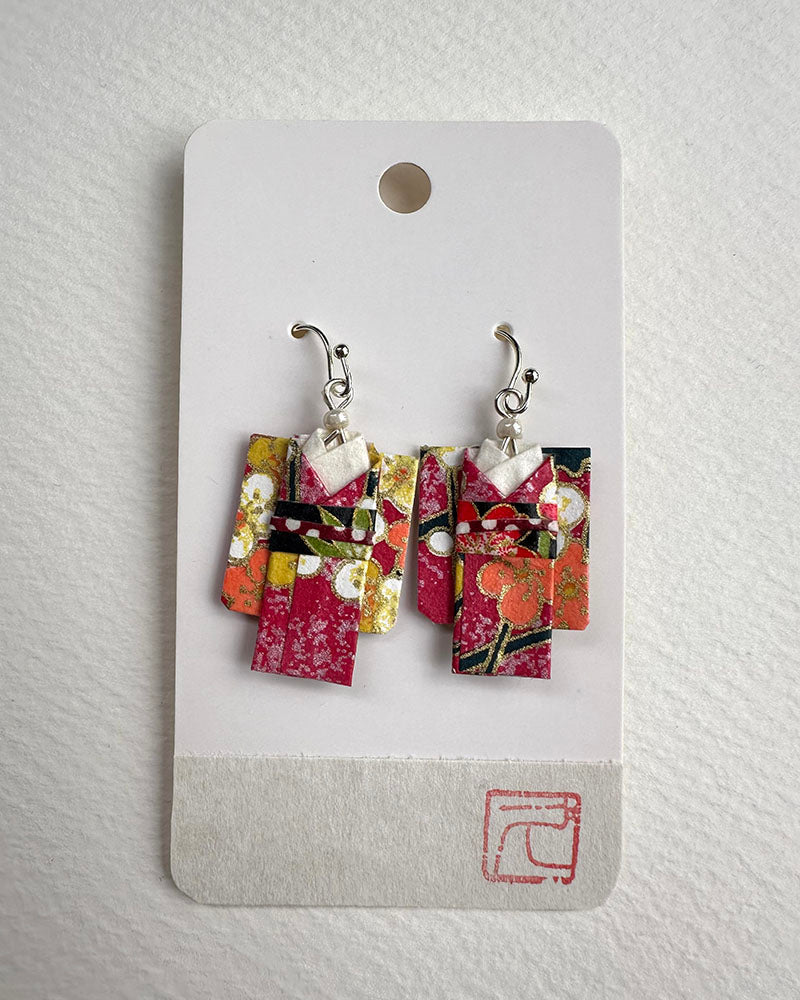 Origami Jewelry/ Origami Earrings/ Kimono accessory/ Kimono Jewelry/Origami Yukata Jewelry/ Yukata