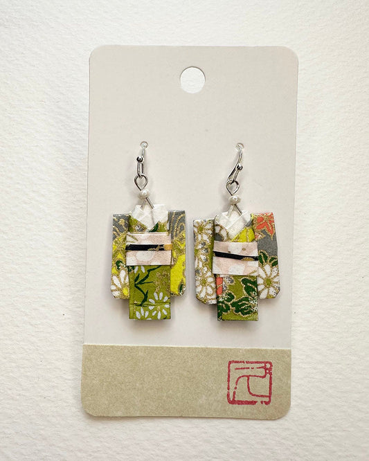 Origami Jewelry/ Origami Earrings/ Kimono accessory/ Kimono Jewelry/Origami Yukata Jewelry/ Yukata