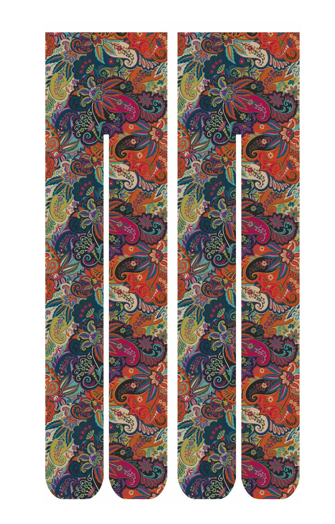 Retro Floral Paisley Printed Art Tights