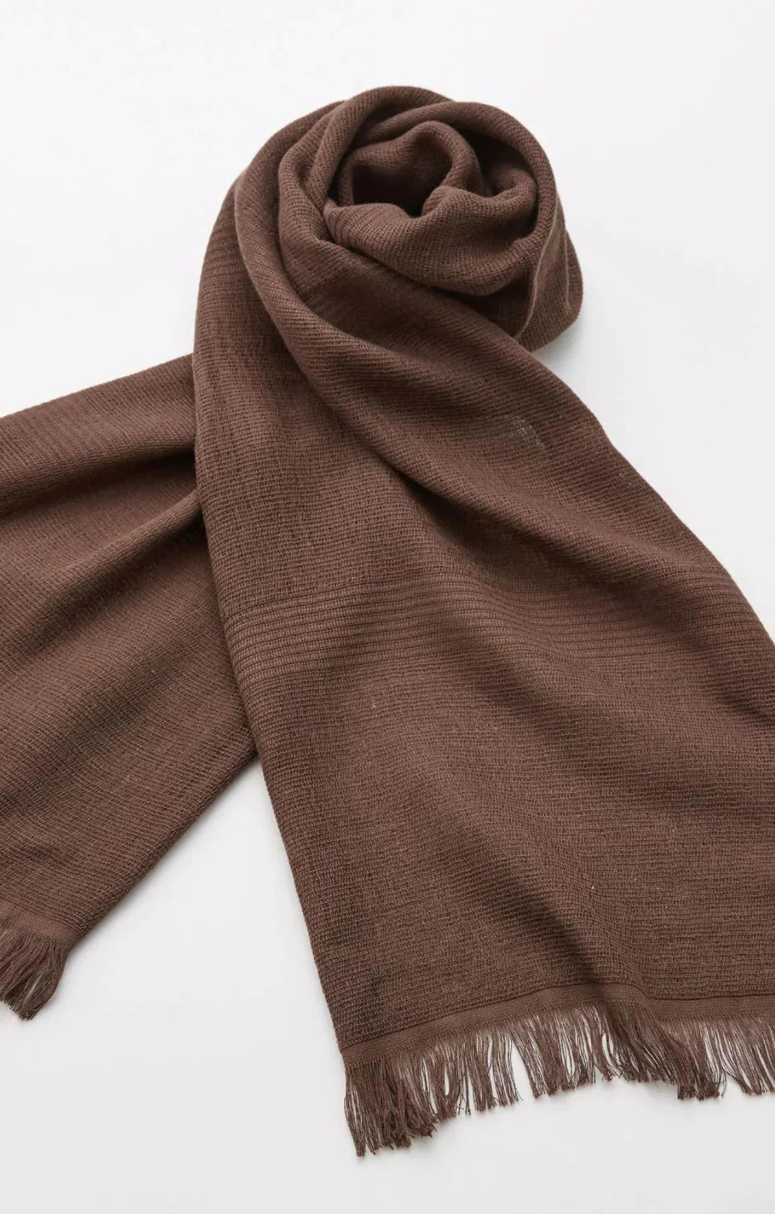 Tabbisocks Supima Organic Cotton Scarf in Dark Brown