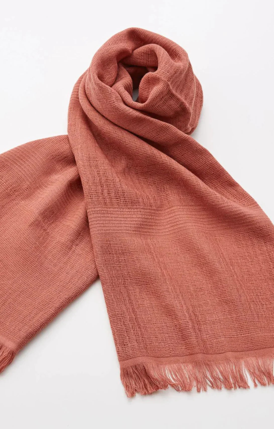 Tabbisocks Supima Organic Cotton Scarf in Salmon color