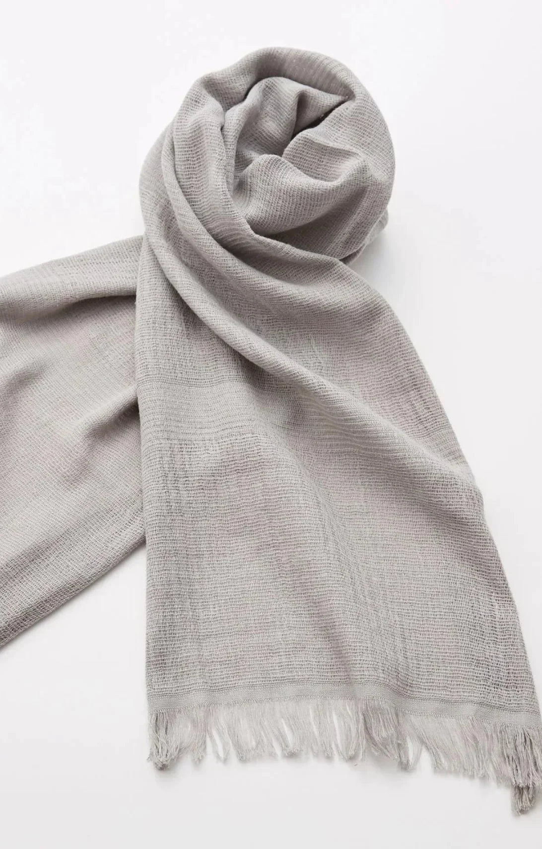 Tabbisocks Supima Organic Cotton Scarf in Silver Grey