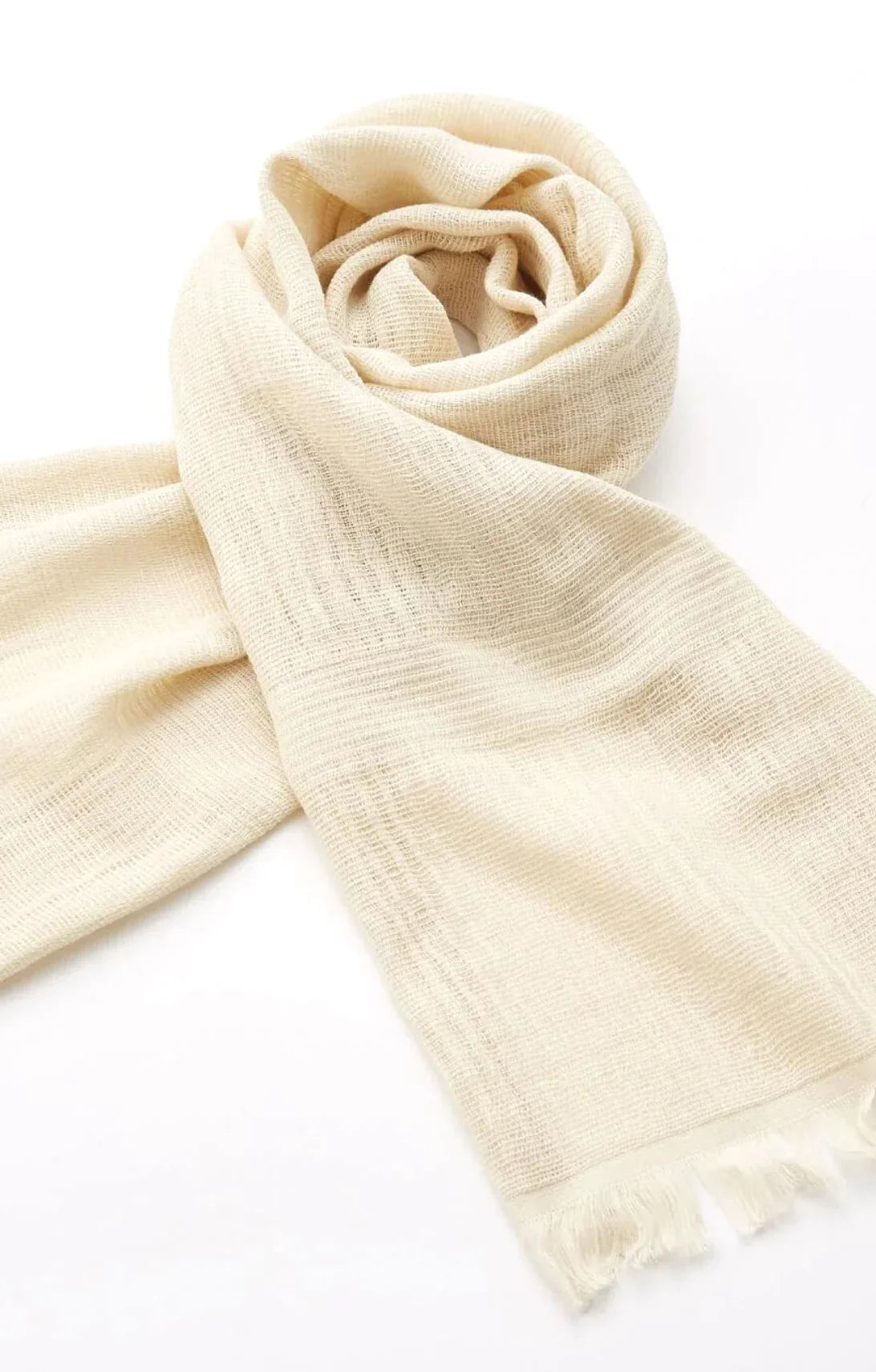 Tabbisocks Supima Organic Cotton Scarf, whitish VANILLA color