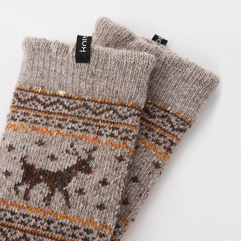 Wool Blend Nordic Confetti Midcalf Toe Socks