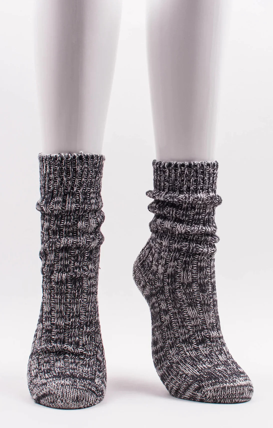 This is a photo of Maarlie Hemp's product name ORGANIC HEMP RIBBED CREW SOCKS Grey