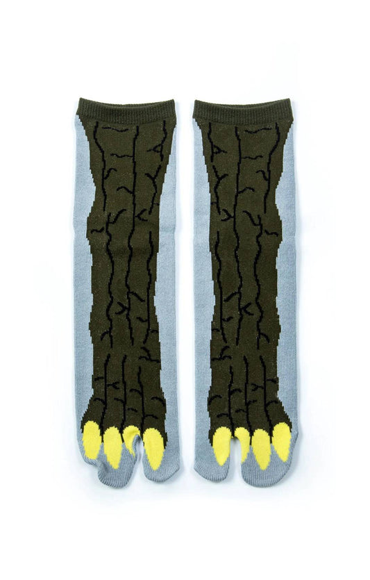 NINJA SOCKS' GODZILLA TABI SOCKS Grey, a product name based on the Japanese monster movie "Godzilla