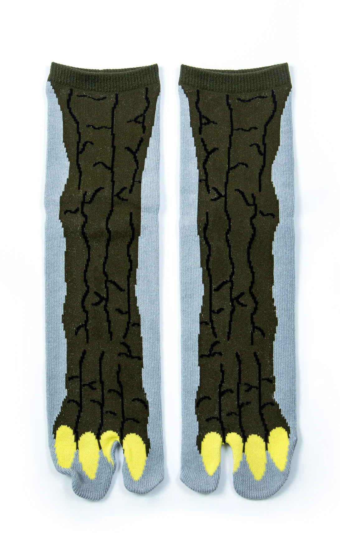 NINJA SOCKS' GODZILLA TABI SOCKS Grey, a product name based on the Japanese monster movie "Godzilla