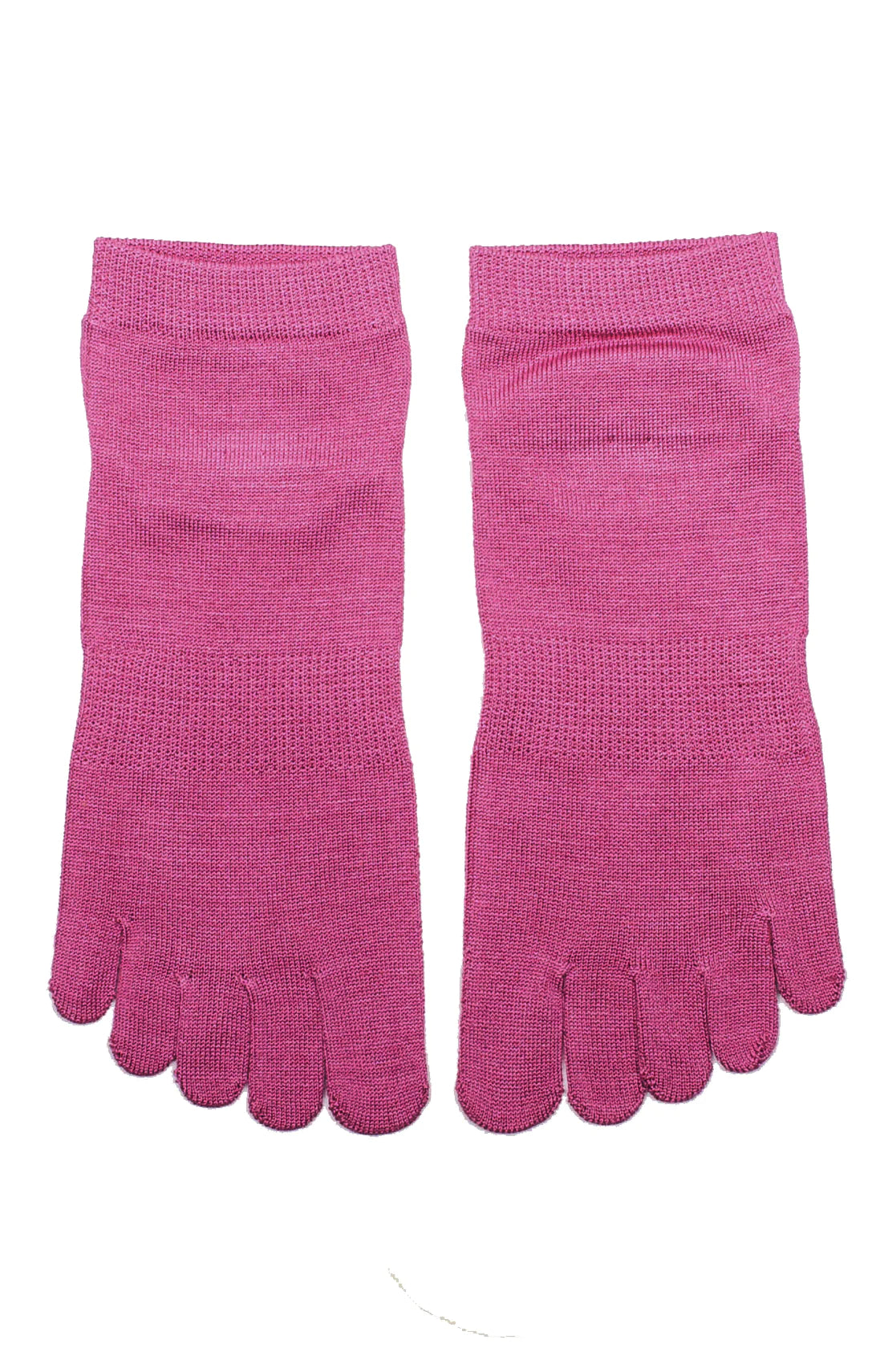 Silkdays Washable Silk Toe Footie Socks in MAGENTA color