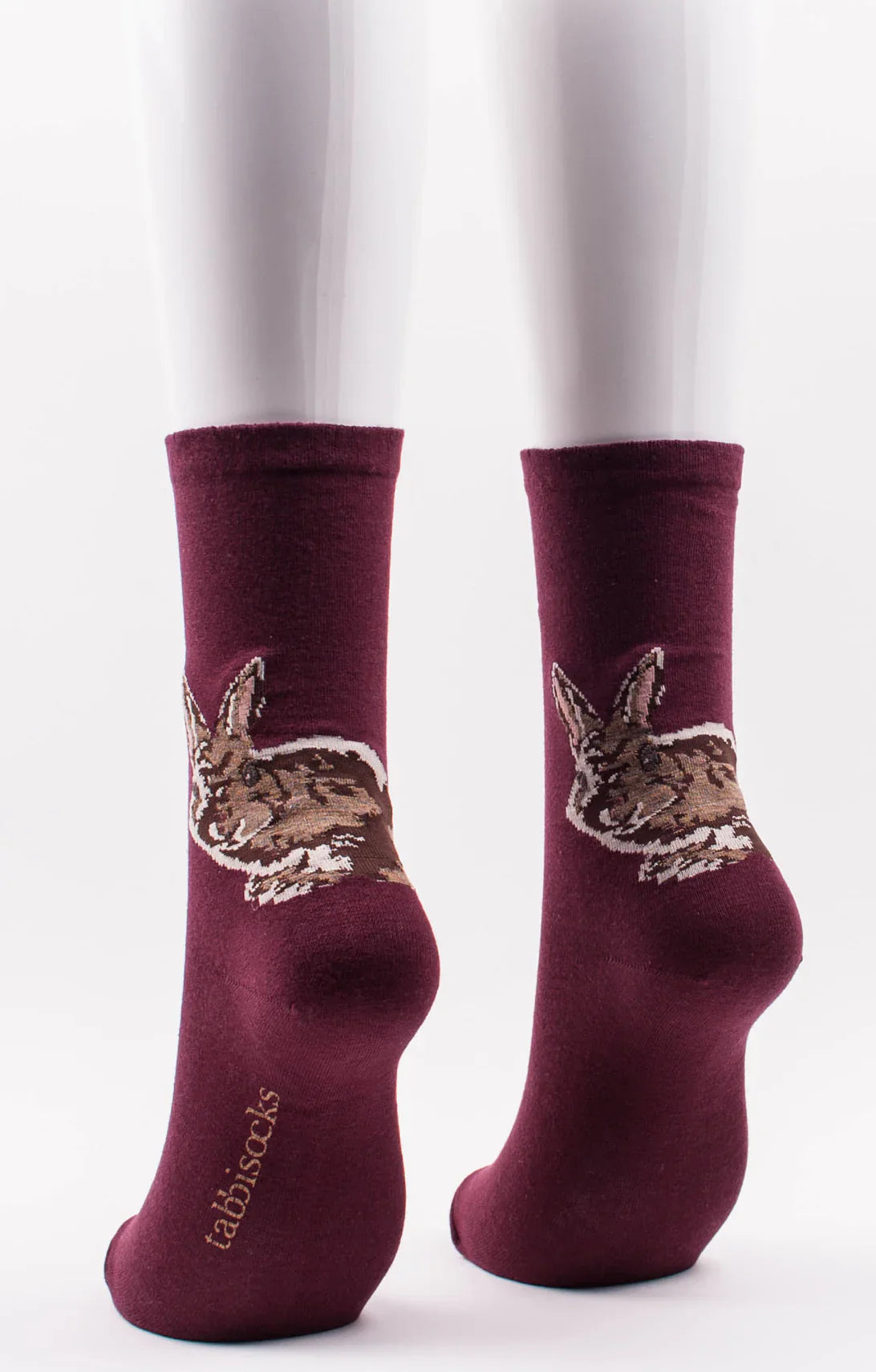 "Bunny Rabbit" Socks Merlot