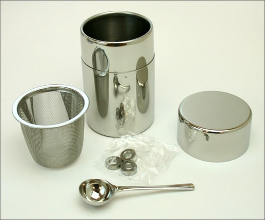 Stainless‑Steel Matcha Sifter Canister