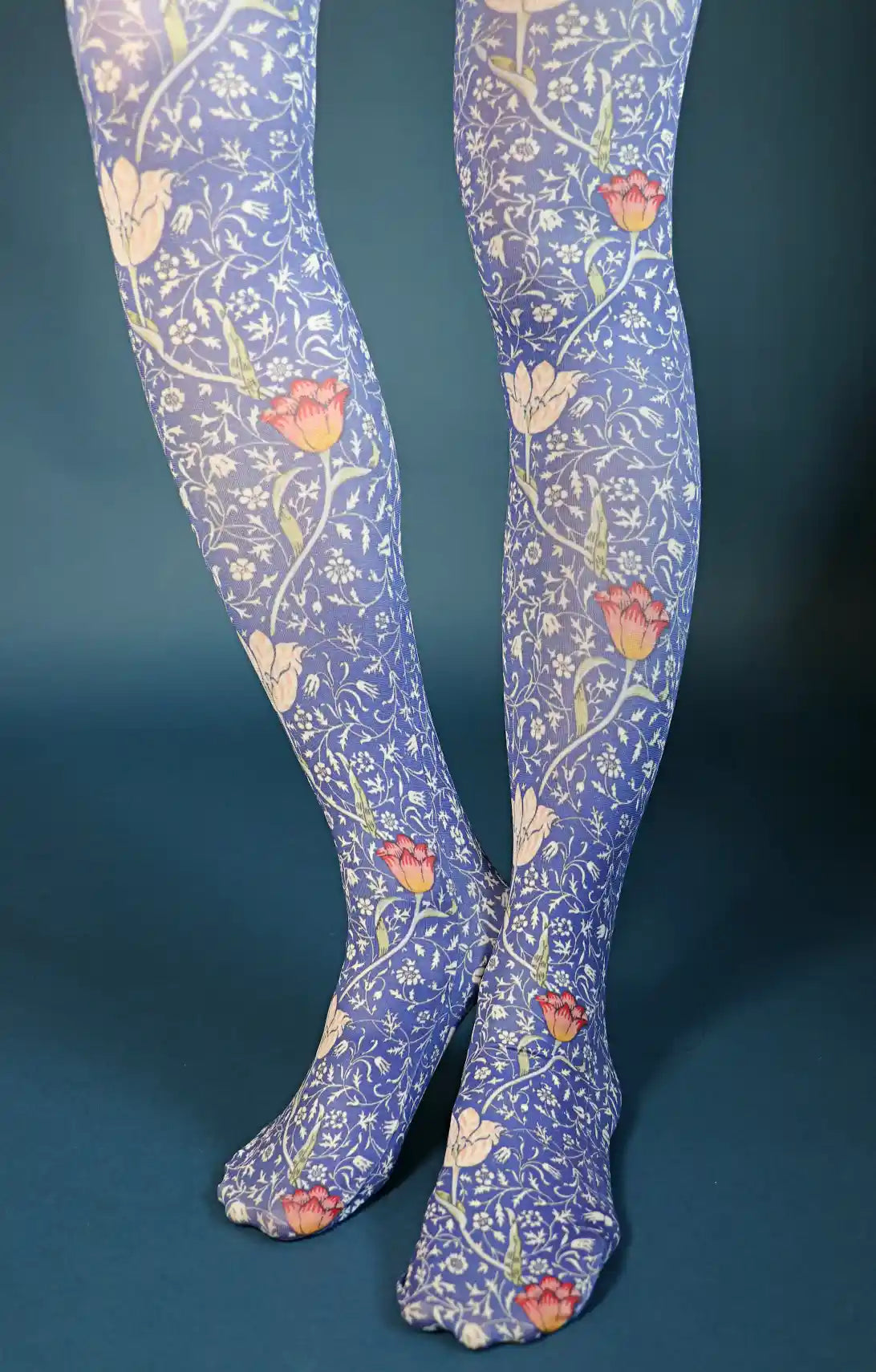 Blue Medway by William Morris Printed Art Tights