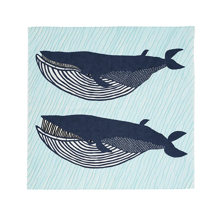 Blue Fin Whale Furoshiki