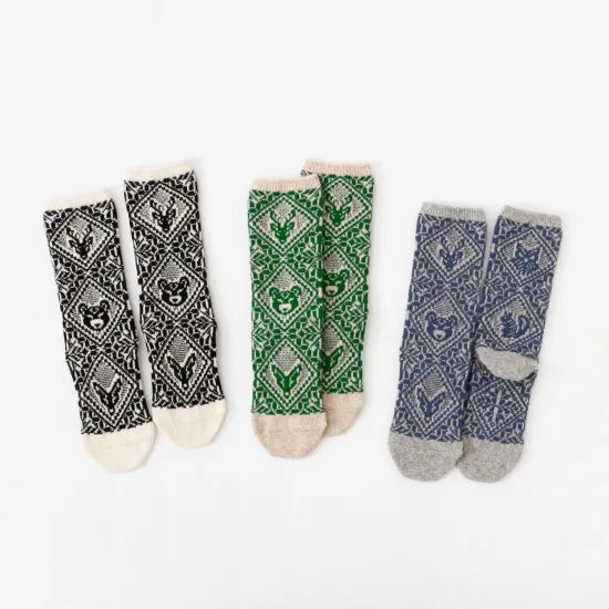 Forest Animal Wool Socks