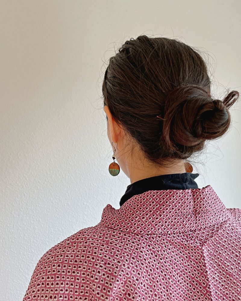 Royal Plum Shibori Kimono Jacket