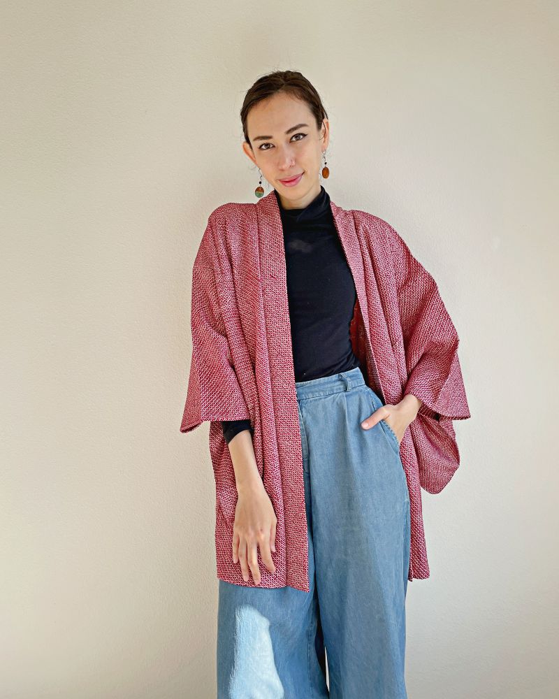 Basic Azuki Shibori Jacket