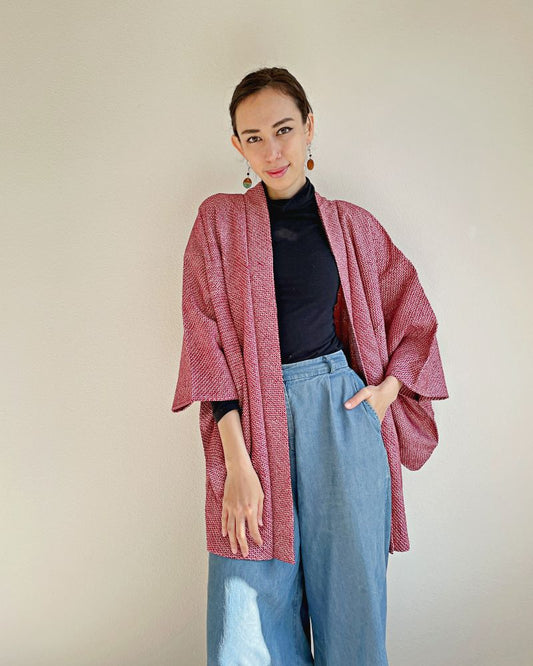 Basic Azuki Shibori Jacket