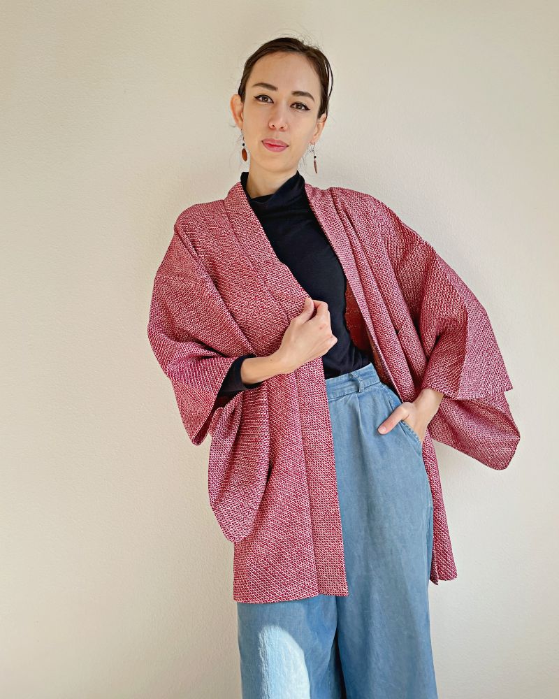 Basic Azuki Shibori Jacket