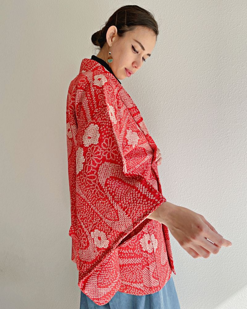 Radiant Red Shibori Jacket